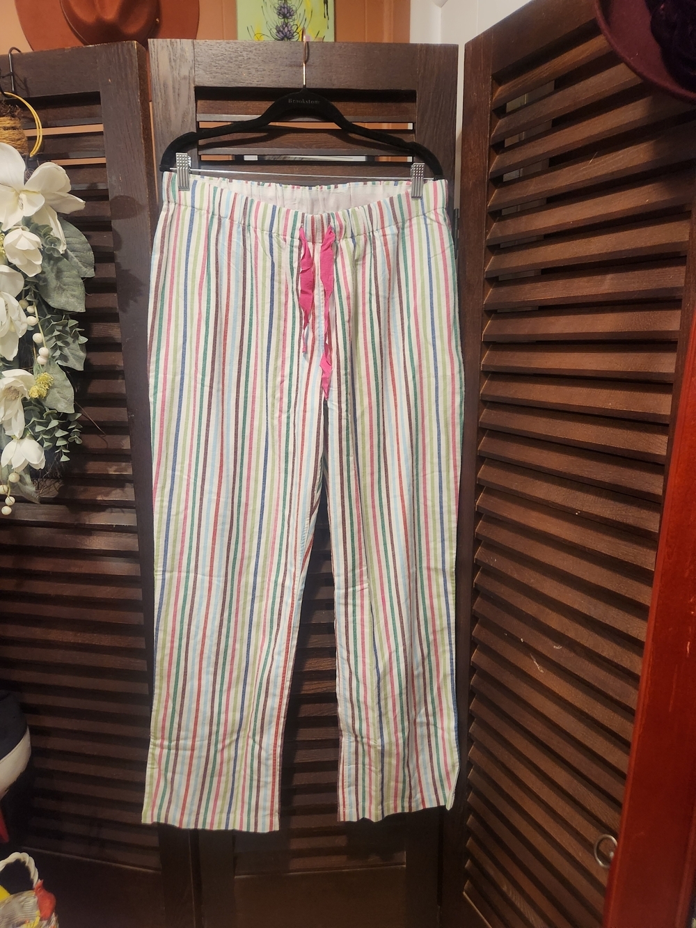 Lands' End Multicolor Striped Cotton Pants